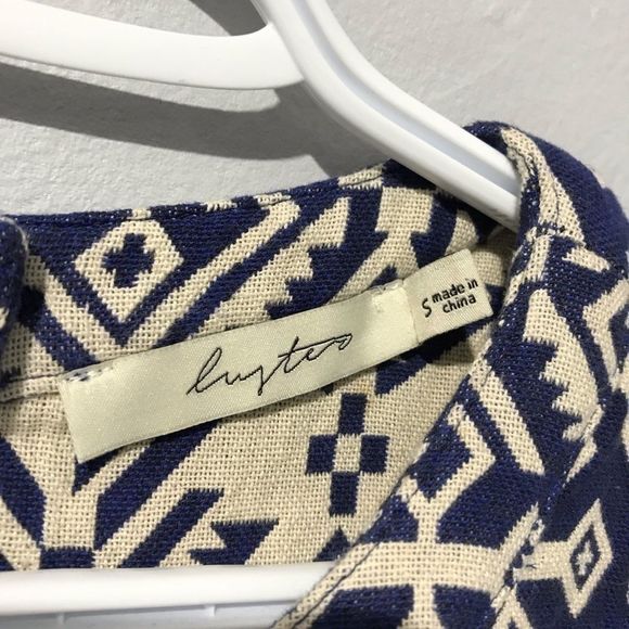 ASTR Tribal print sleeveless embroidered dress S - Picture 7 of 7